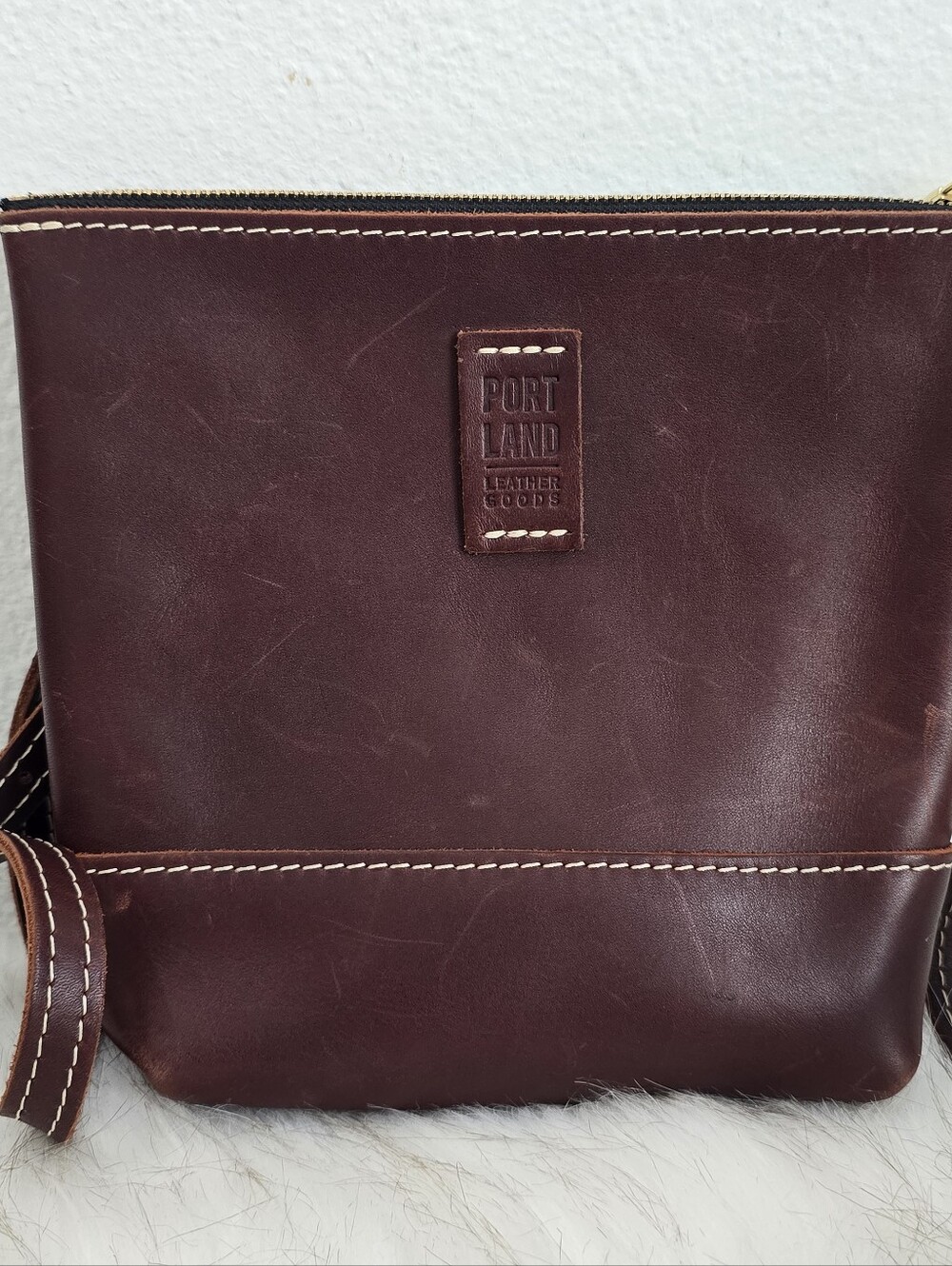 Portland Leather Goods  Crossbody Bag  Purse Brown - Picture 2 of 5